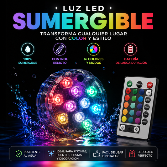 Kit de iluminación RGB para piscinas - Inalámbrico con control remoto