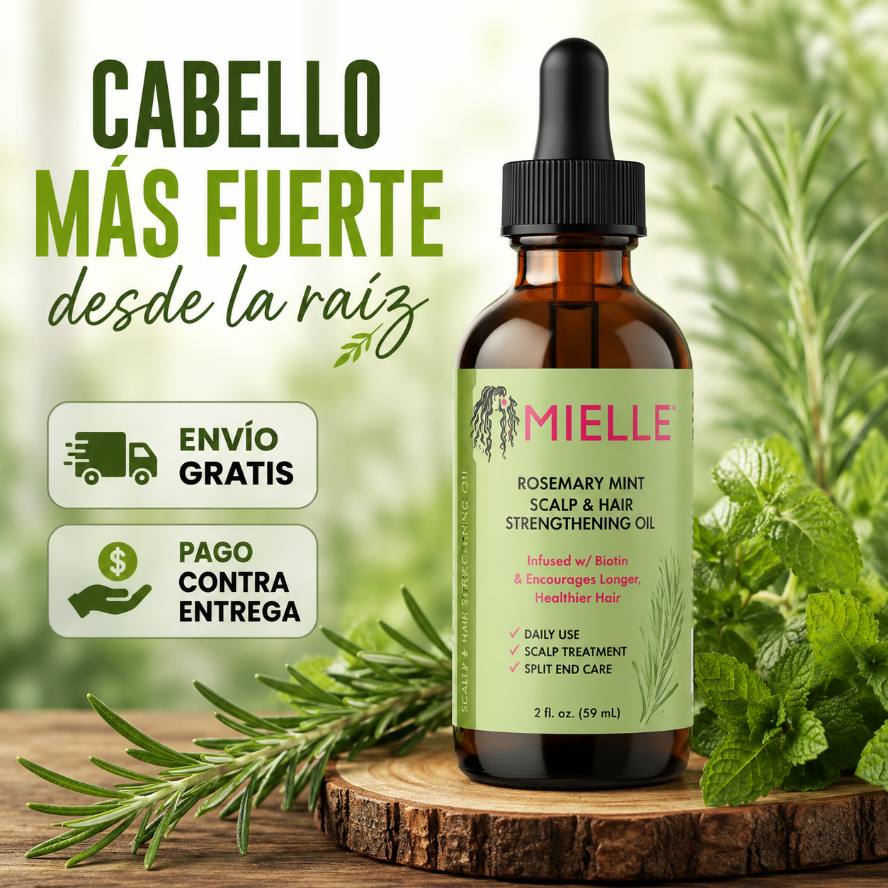 🌿 Mielle Rosemary Mint  Fortalece y nutre tu cabello desde la raíz