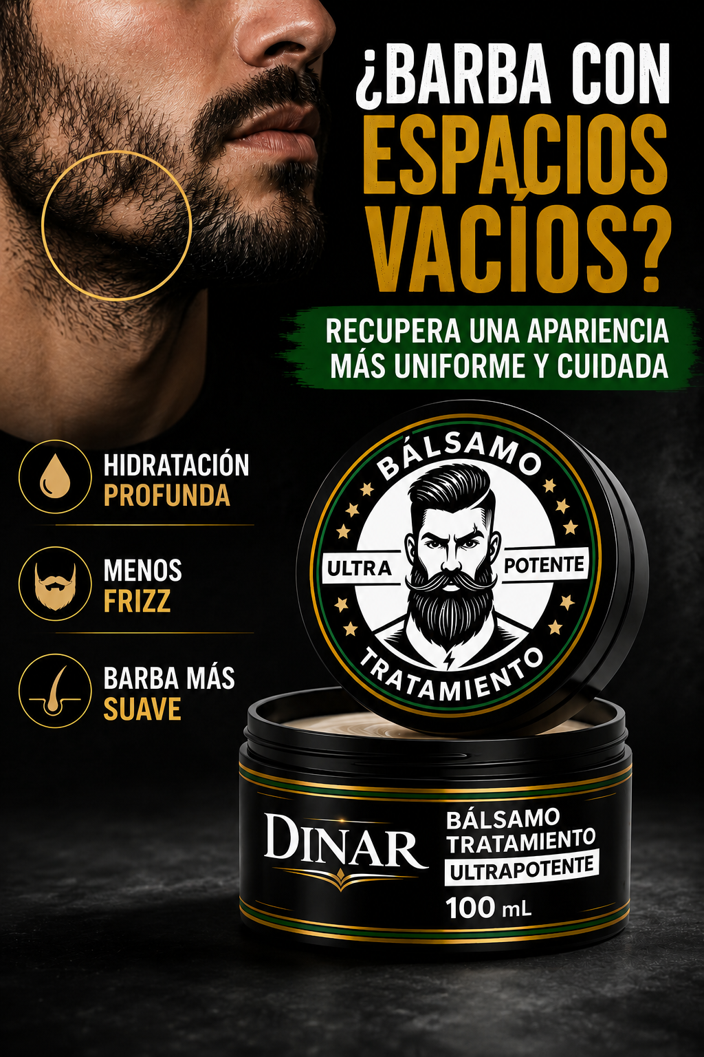 Bálsamo Apolo Ultra Potente para Barba – Apariencia Más Completa y Cuidada